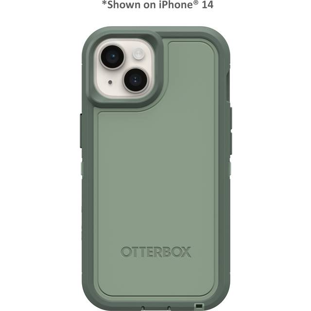 OtterBox Defender Series XT Fodral till iPhone 15 Pro MAX (endast) – Emerald ISLE, grön, screenless, robust, knäpps till MagSafe, snodd