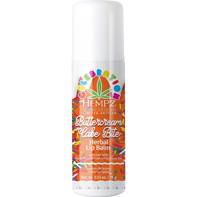 HEMPZ Natural Lip Balm - Buttercream Cake - Hemp Seed Oil  Shea Butter  Coconut & Avocado Oil with Vanilla  Sugarcane  Sweet Almond Moisturizing Lip C