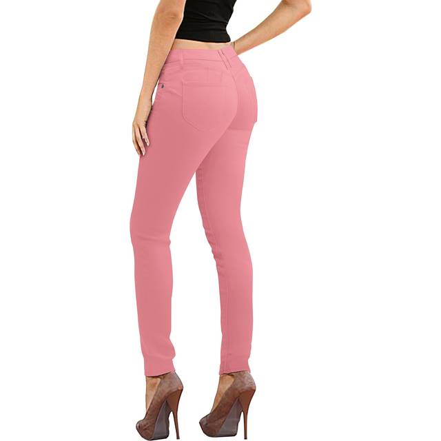 Women's Pink Butt Lift Stretch Denim Jeans P37366SK Dusty Rose 11