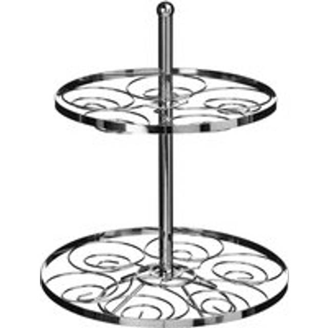 Swirl 2-Tier Cake Stand - Chrome
