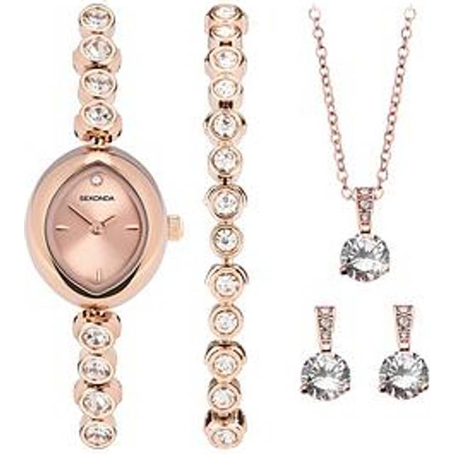 Sekonda Sekonda Ladies Dress Watch Gift Set | Rose Gold Alloy Case & Bracelet with Rose Dial | 49035