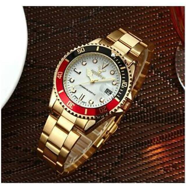 Deerfun Homage Watch Black Red Gold White Date UK Watches