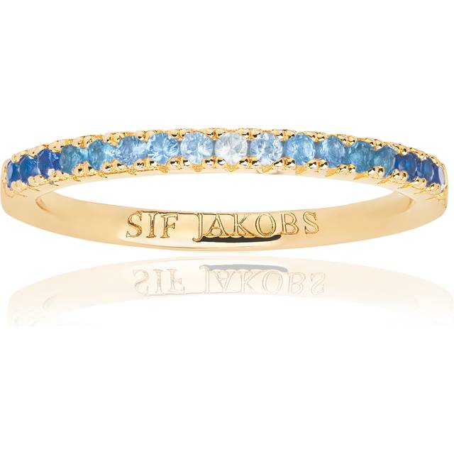 Ellera Blue Ring - Förgyllt-Silver Sterling 925 (50 Eurosize)