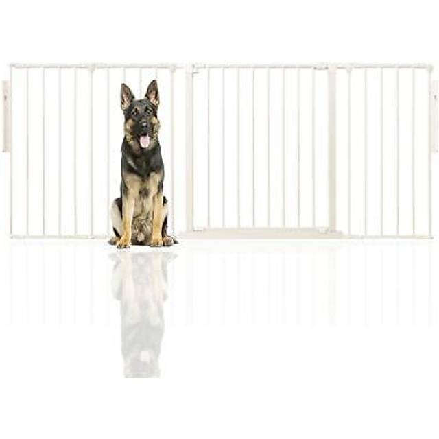 (White, Upto 190cm (70cm Tall)) Bettacare Multi Panel Metal Pet Barrier