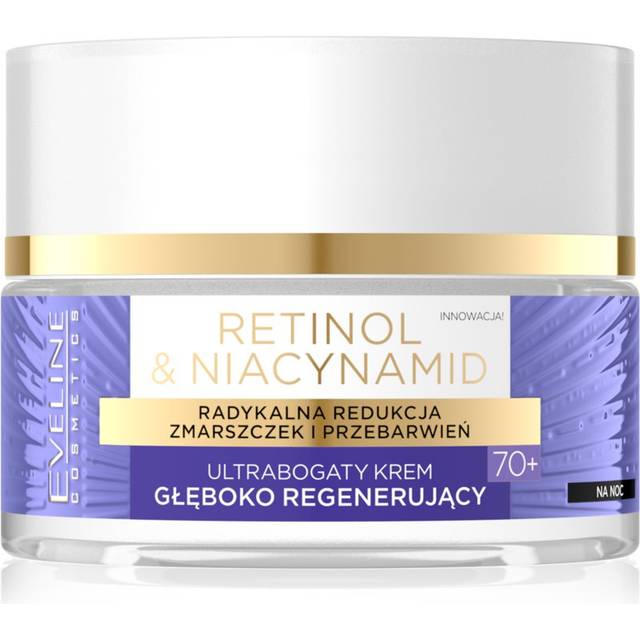 Eveline Cosmetics Retinol & Niacynamid Dyb og genoprettende natcreme 70+ 50ml