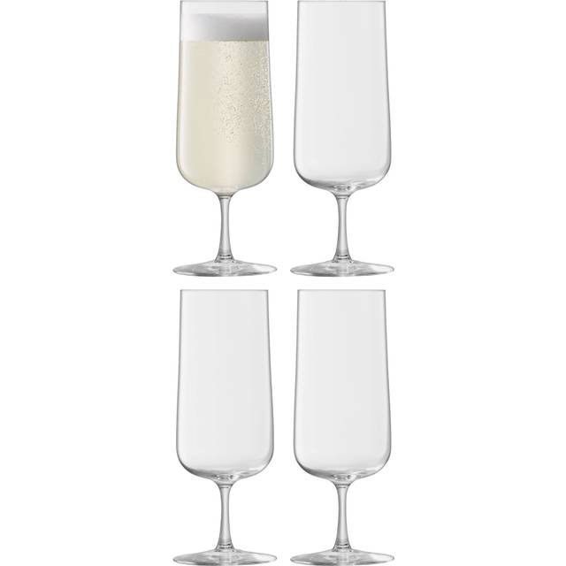 LSA INTERNATIONAL Arc Champagne Flute Set 4 |Nude |24 CL