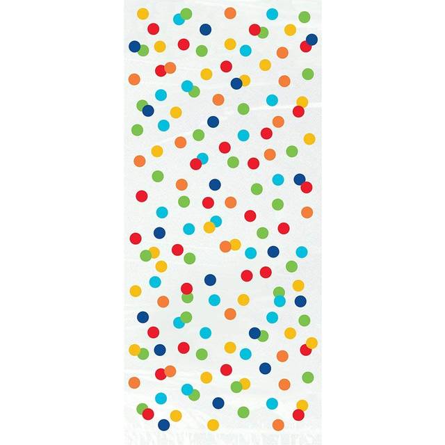 Vibrant Rainbow Polka Dots Cellophane Bags - (Pack of 20) - Premium Quality & Eye-Catching Multi-Color Design - Perfect for Parties  Gifts &