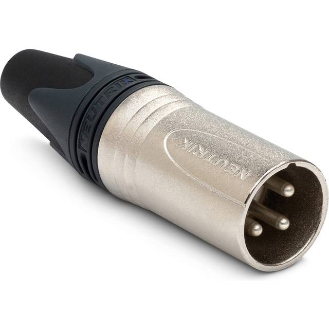 Neutrik NC3MXX 3-Pin XLRM Cable Connector  Nickel Housing with Silver Contacts