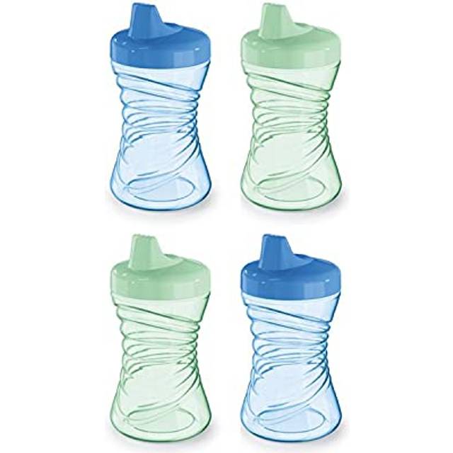 NUK Fun Grips Hard Spout Spill Proof Sippy Cup  10 oz. - Easy to Hold Toddler Cup  4pk - BPA Free  Spill Proof Sippy Cup