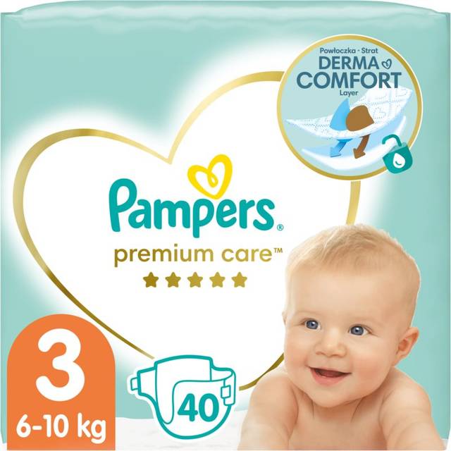 Pampers Premium Care Size 3 engångsblöjor 6-10 kg 40 st.