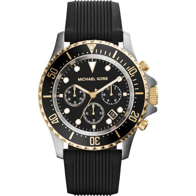Michael Kors Everest Chronograph Black Dial Silicon Men's Watch MK8366