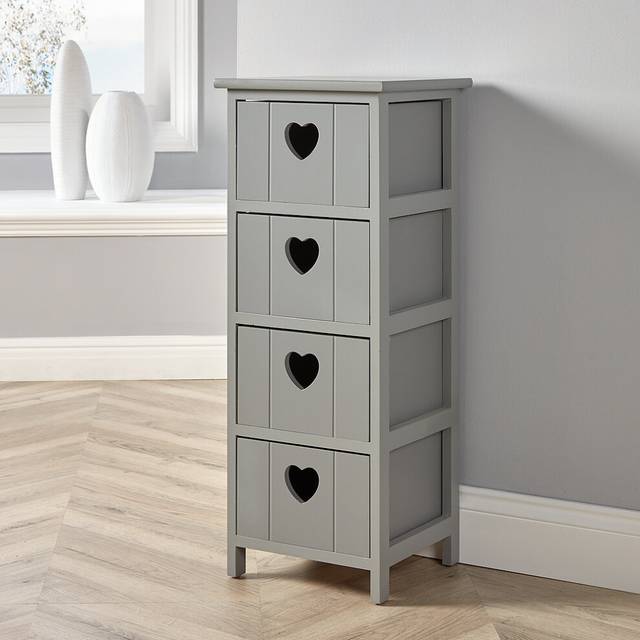 Wooden 4 Drawer Chest Storage Unit Bedroom Organiser Fully Assembled