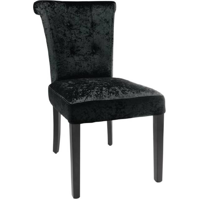Bolero Black Crushed Velvet Dining Chair (Pack of 2)