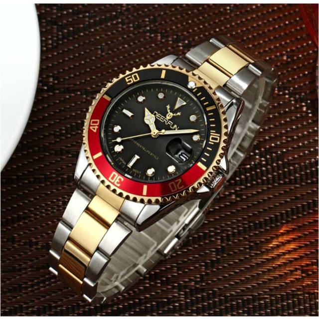 Deerfun Homage Watch Black Red Gold Silver Date Watches UK