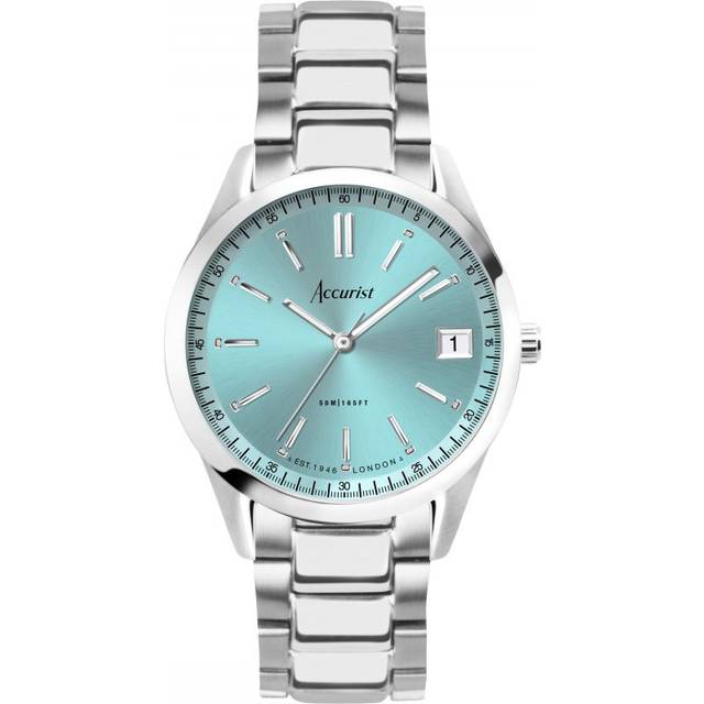 Accurist Everyday Cambridge Blue Dial Watch 74008 - Silver