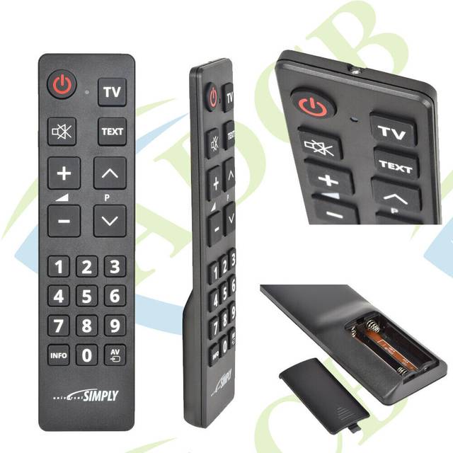 Big Button Remote Control Universal Simple Easy Read Smart TV Controller