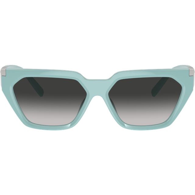 Tiffany Woman TF4205U  83883C Sunglasses Injected Blue Grey Geometric Normal Shaded