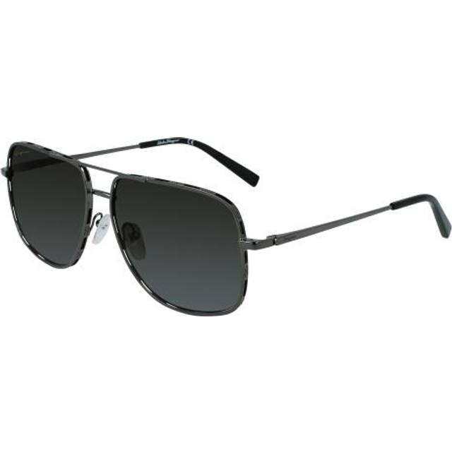 Salvatore Ferragamo Dark Grey Navigator Mens Sunglasses SF278S 069 60 (Dimension: 7.0000x5.0000x4.0000 inches)