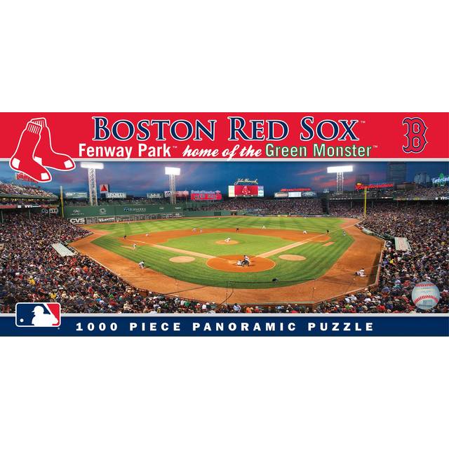 MasterPieces MLB Boston Red Sox Stadium Panoramic Jigsaw Puzzle,Fenway Park, Home of the Green Monster, 1000 Pieces