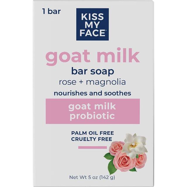 Kiss My Face Goat Milk Bar Soap Rose + Magnolia 5 oz