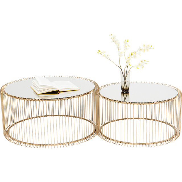 KARE Design - 2 soffbord Wire - Mässing