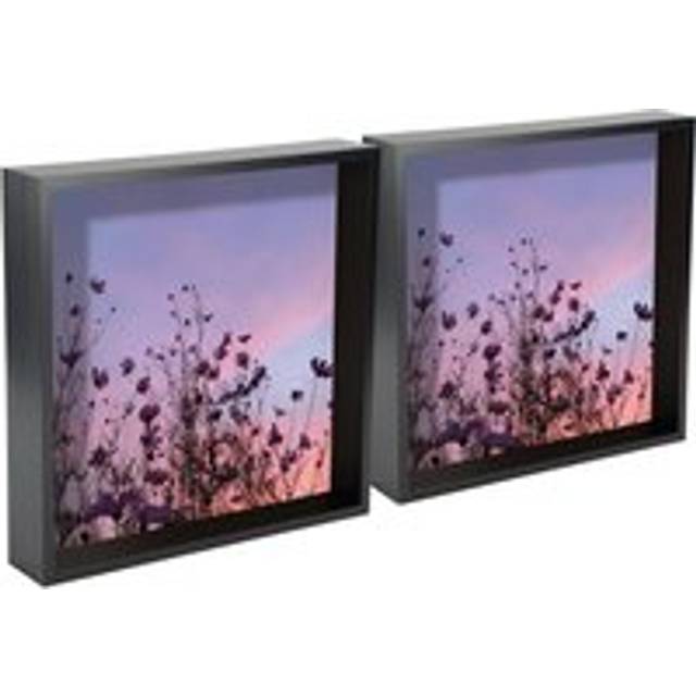 Nicola Spring - 3D Deep Box Photo Frames - Black (31.5cm H x 31.5cm W x 6cm D)
