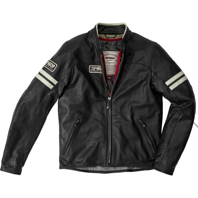 Spidi Vintage, leather jacket , color: Black/Grey , size: 54