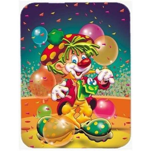 Carolines Treasures APH1662LCB Happy Birthday Clown Glass Cutting Board, Large
