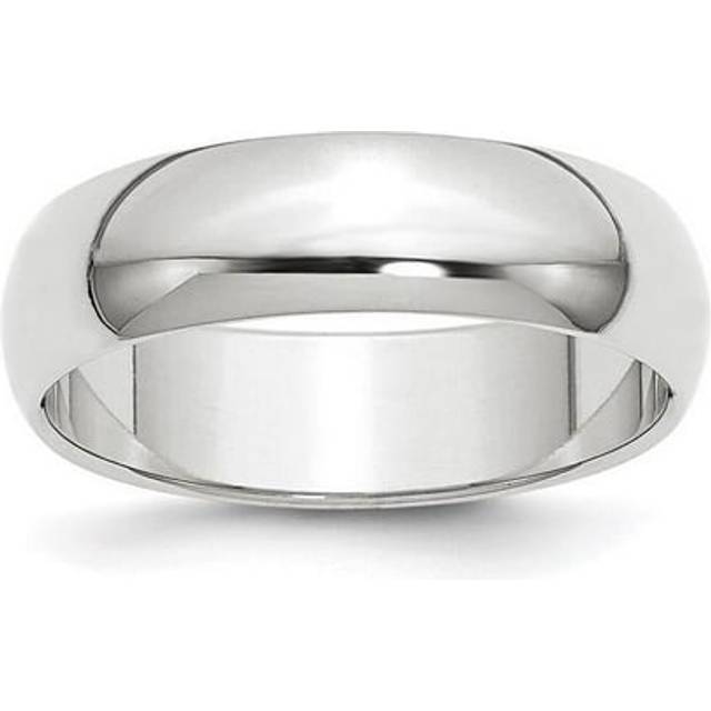 Bloomingdale's Fine Collection Men's 6mm Half Round Band Ring in 14K White Gold