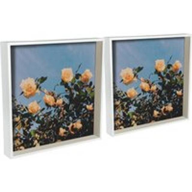 Nicola Spring - 3D Deep Box Photo Frames - White (42cm H x 42cm W x 6cm D)