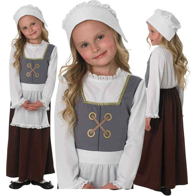 Kids Tudor Girl Costume Small