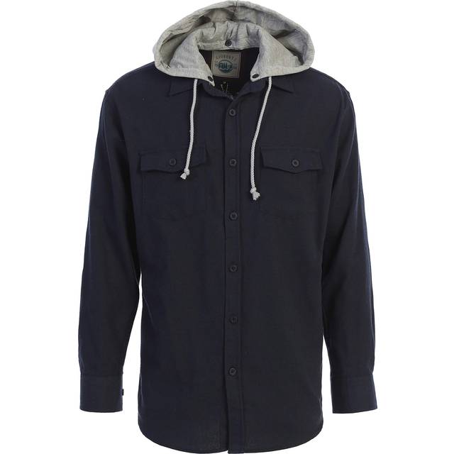 Gioberti Men's Removable Hoodie Plaid Checkered Flannel Shirt  Heather