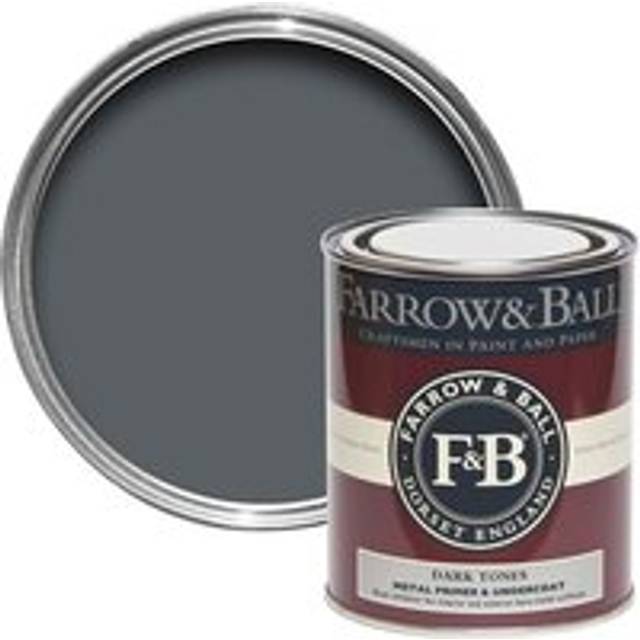 Farrow and Ball Metal Primer and Undercoat, Dark Tones 750ml, Metal Primer And Undercoat Paint , Primers