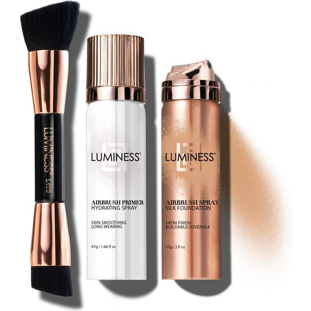 LUMINESS Silk Airbrush Spray Foundation Makeup Starter Kit - Full cove
