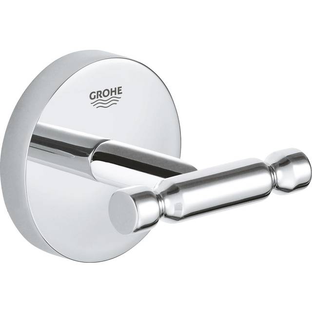 Start Cosmopolitan QuickFix Robe Hook (Metal, Concealed Fastening, Including Screws and Dowels, Extra Easy to Fit QuickGlue), Size 55 mm, Chrome,
