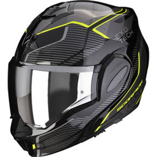 Scorpion EXO-Tech Evo Animo, modular helmet , color: Black/Grey/Neon-Yellow , size: XL