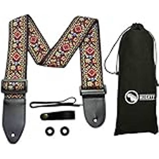 Electric Guitar Strap Vintage, Acoustic Guitar Strap With Strap Locks And Strap Button. Bass Guitar Strap, Electric Guitars. (Folklore)