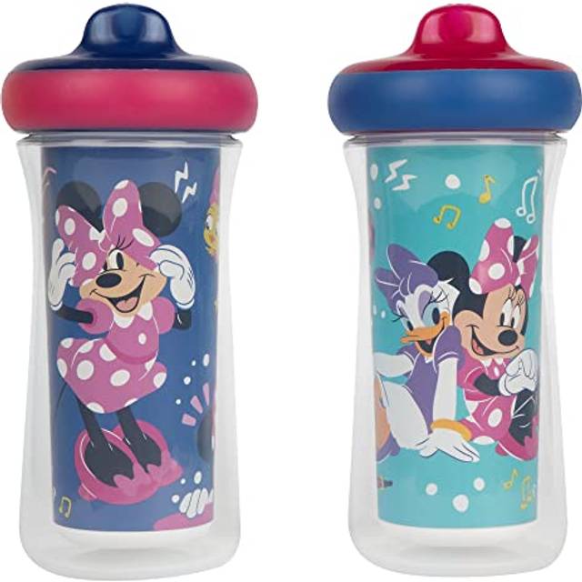 The First Years Disney Minnie Mouse Insulated Sippy Cups - Insulated Toddler Cups with Bite-Resistant Hard Spout - 9 Ounces - 2 Count