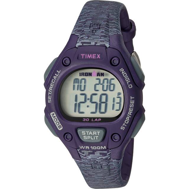 Timex Women&#39;s TW5M07500 Ironman Classic 30 Mid-Size Purple Resin Strap Watch