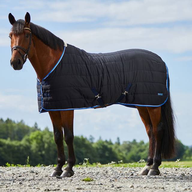 Horse stable blanket with underlay Horze Glasgow - 200 G - Bleu