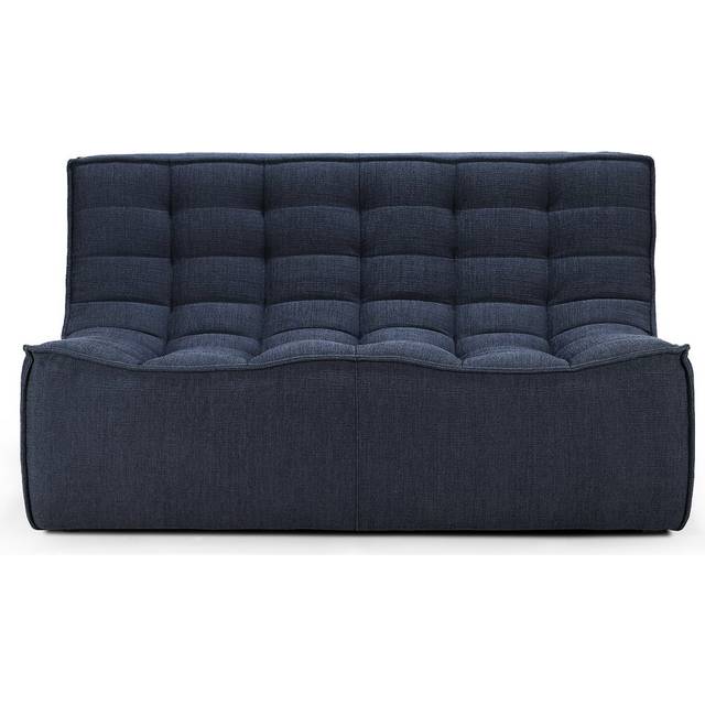 Ethnicraft - Canapé 2 places N701 - Gris - Coton recyclé - Designer Jacques Deneef