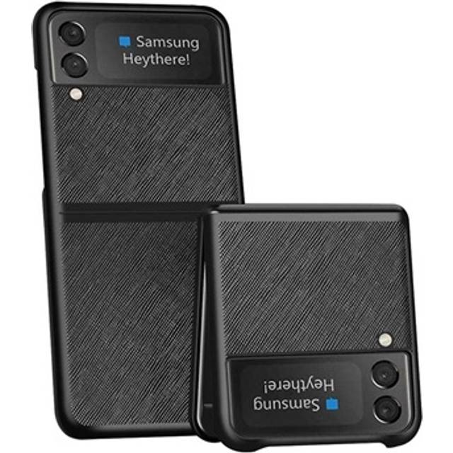 Textured Samsung Galaxy Z Flip3 5G Hybrid Skal - Svart