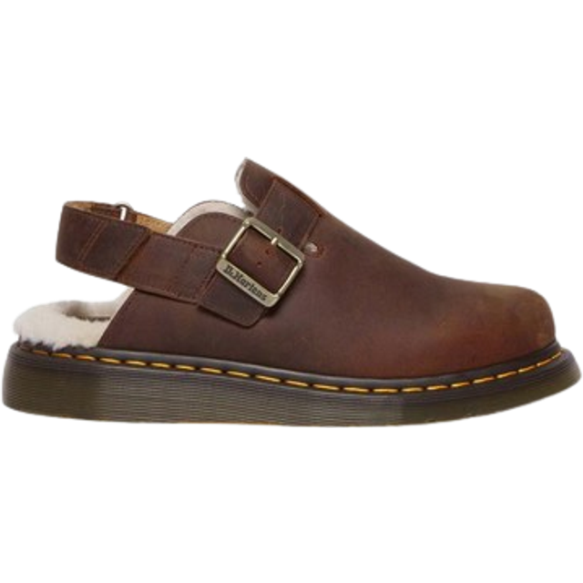 Dr. Martens Jorge II Faux Fur Lined Mules in Tan/Brown, Size: 7