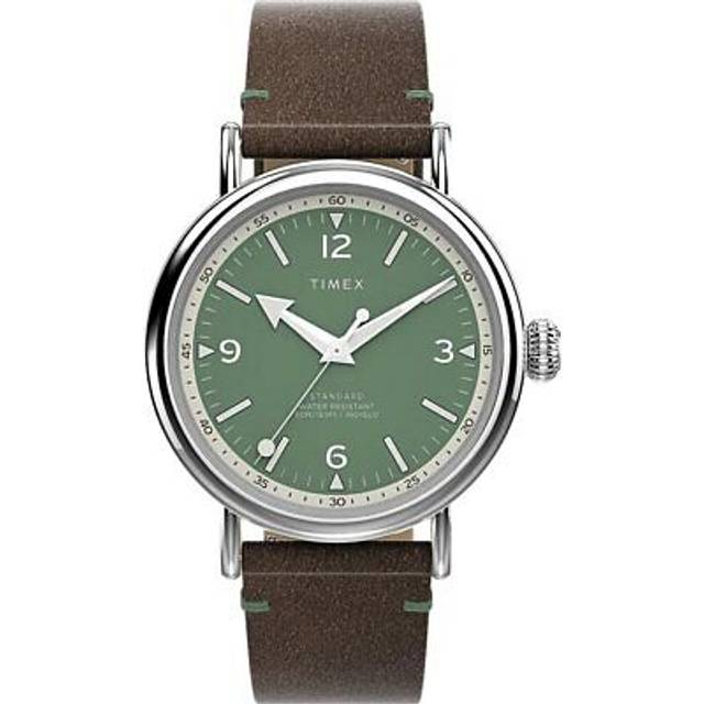 Timex Standard Mens Brown Watch TW2V71200 Leather (archived) - One Size