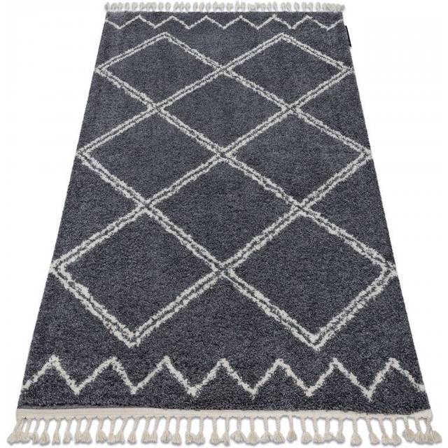 Carpet berber asila B5970 grey / white Fringe Berber Moroccan shaggy grey 200x290 cm