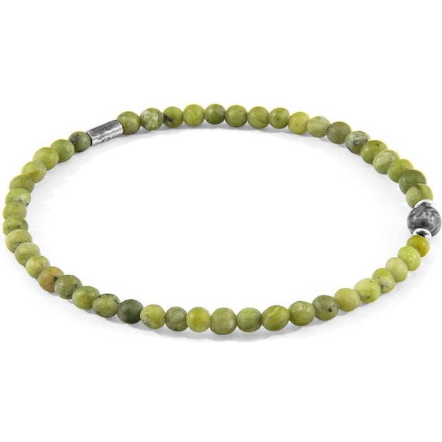 Walter Silver and Stone SKINNY Bracelet - Green - 21cm