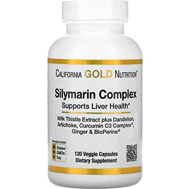 California Gold Nutrition Silymarin Complex, Milk Thistle Extract, BioPerine, 120 Capsules
