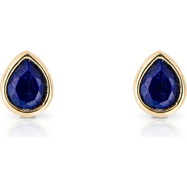 Gold Plated Birthstone September Lapis Lazuli Earrings E6210