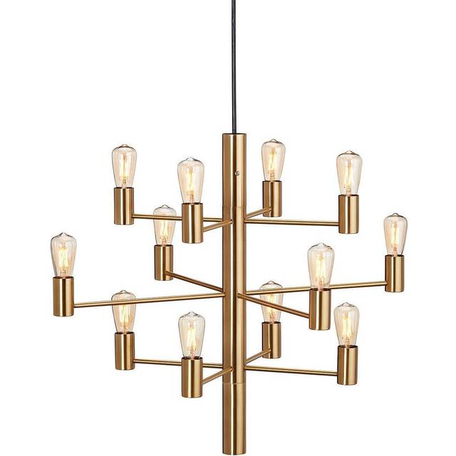 Herstal - Manola 12 Ljuskrona Dimbar Led - Satin Brass