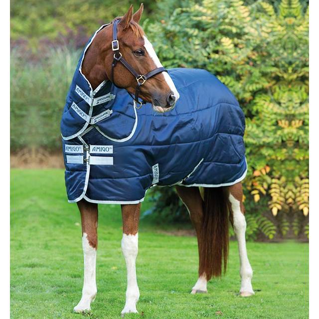 Horseware Amigo Insulator Med/200g inkl. hals - Mörkblå/Vit (6'0 - 130 cm)